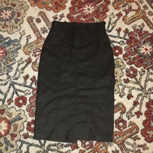 Dazz black faux leather skirt